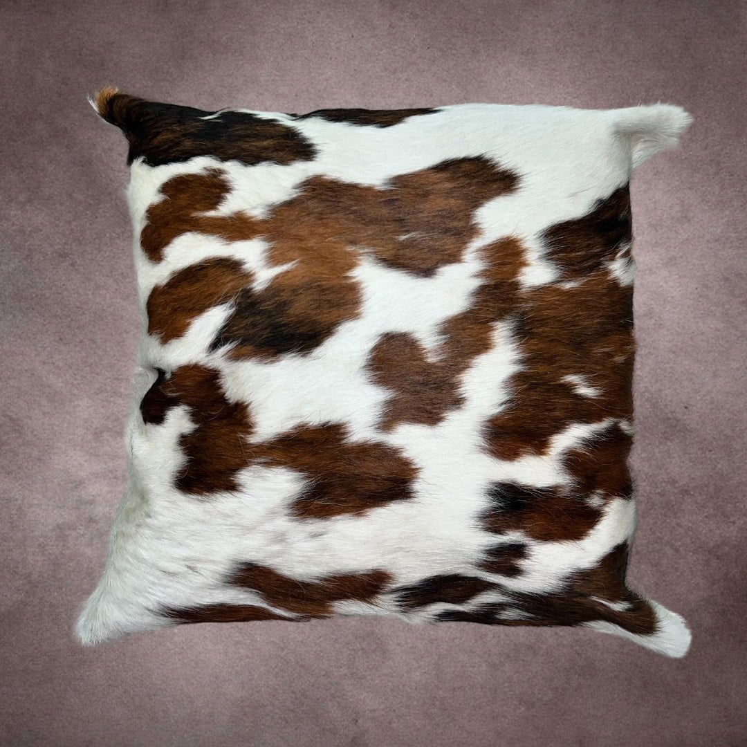 Tricolor Cowhide Pillow Cover - PL064 - Rodeo Cowhide Rugs