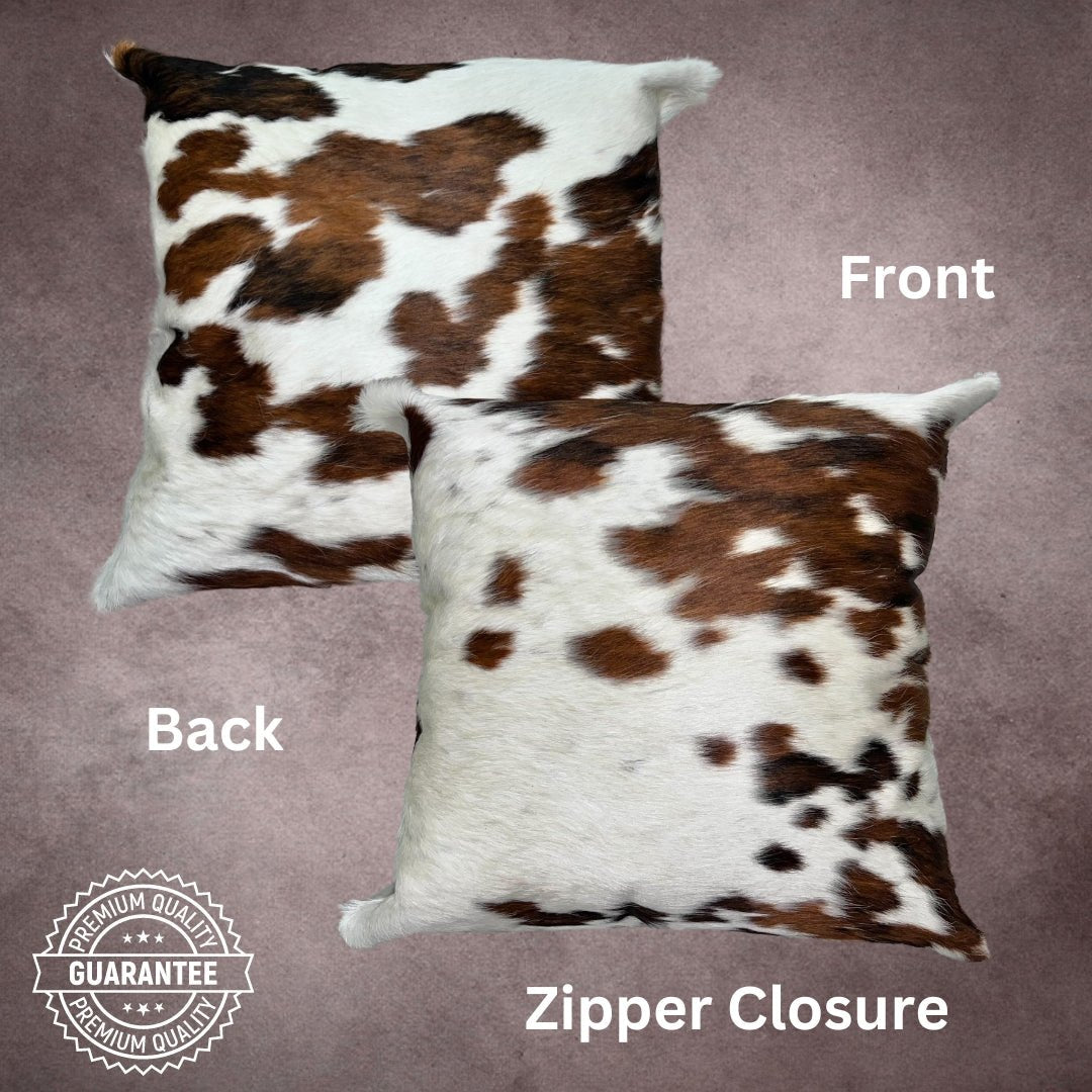 Tricolor Cowhide Pillow Cover - PL064 - Rodeo Cowhide Rugs