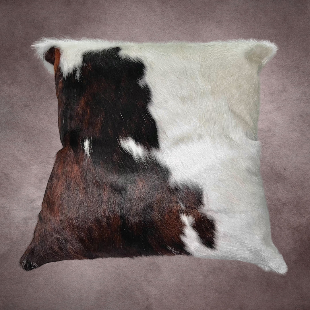 Tricolor Cowhide Pillow Cover - PL065 - Rodeo Cowhide Rugs