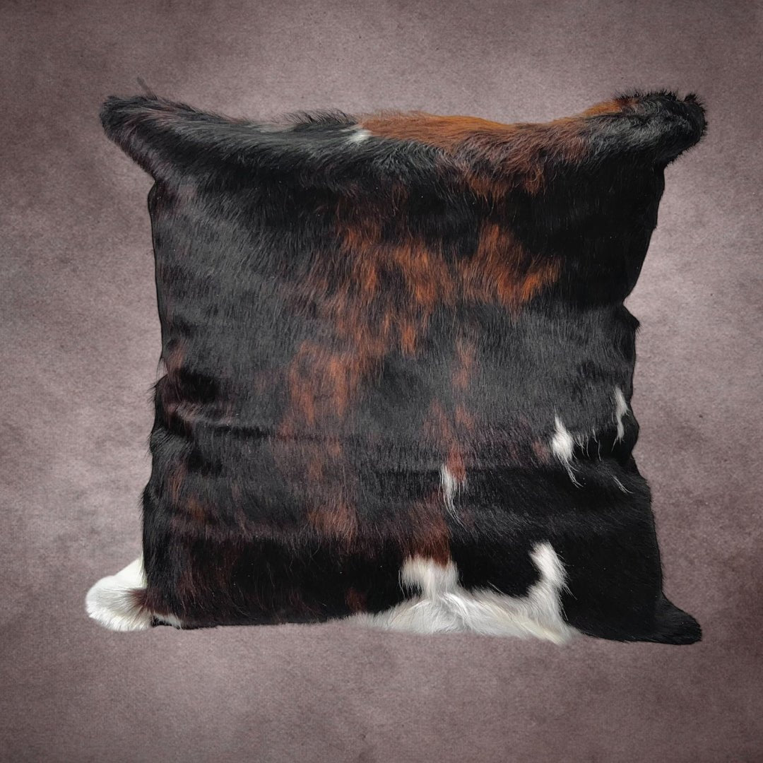 Tricolor Cowhide Pillow Cover - PL066 - Rodeo Cowhide Rugs