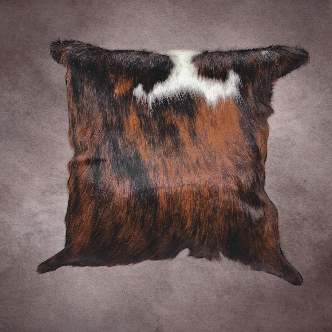 Tricolor Cowhide Pillow Cover - PL068 - Rodeo Cowhide Rugs