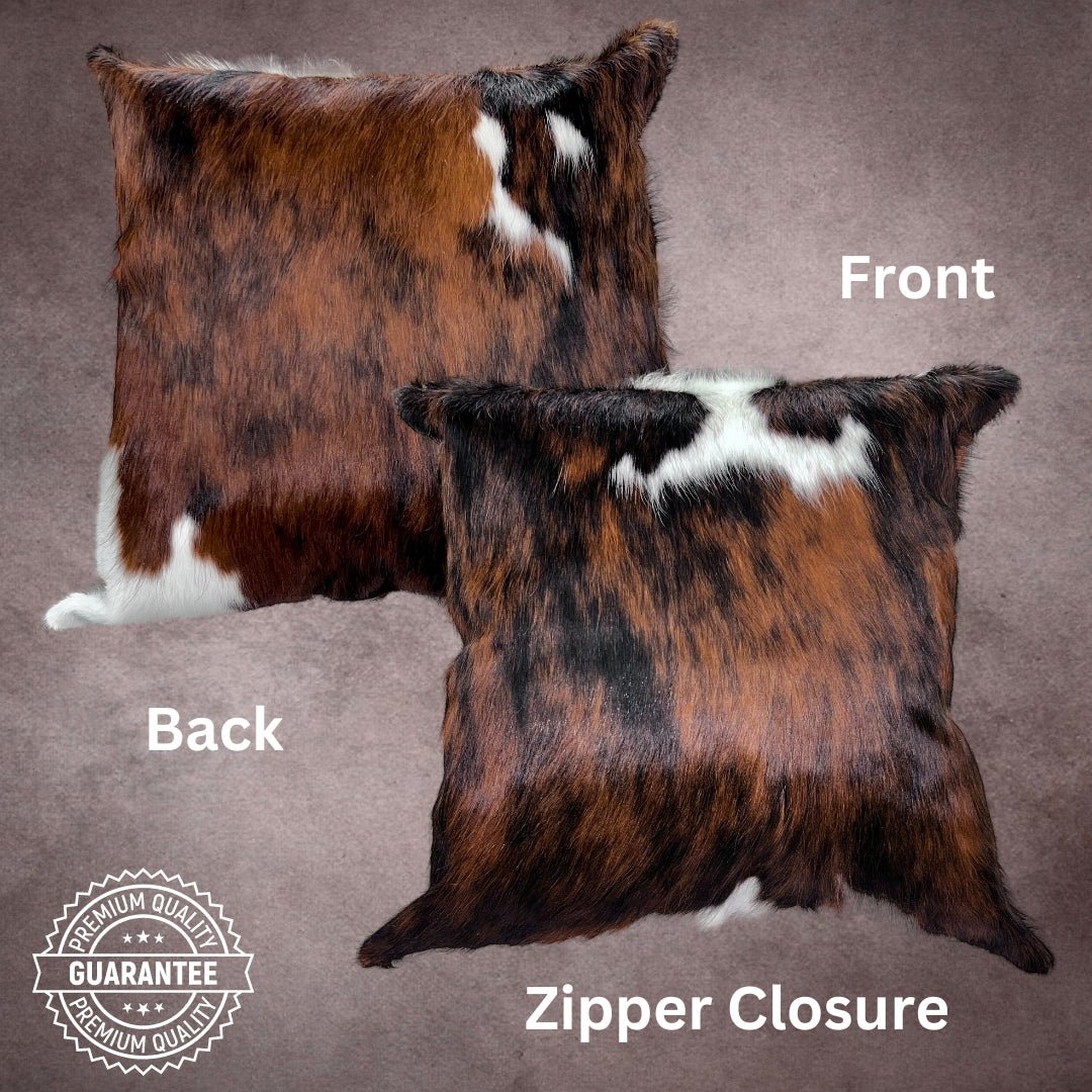 Tricolor Cowhide Pillow Cover - PL069 - Rodeo Cowhide Rugs