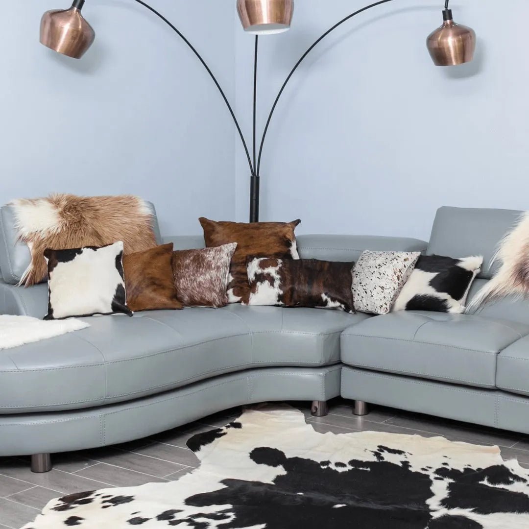 Tricolor Cowhide Pillow Cover - PL142