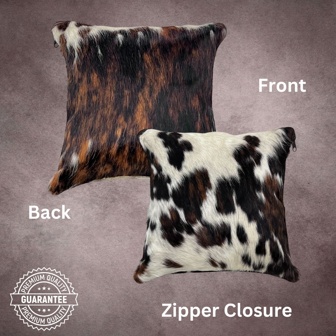 Tricolor Cowhide Pillow Cover - PL142