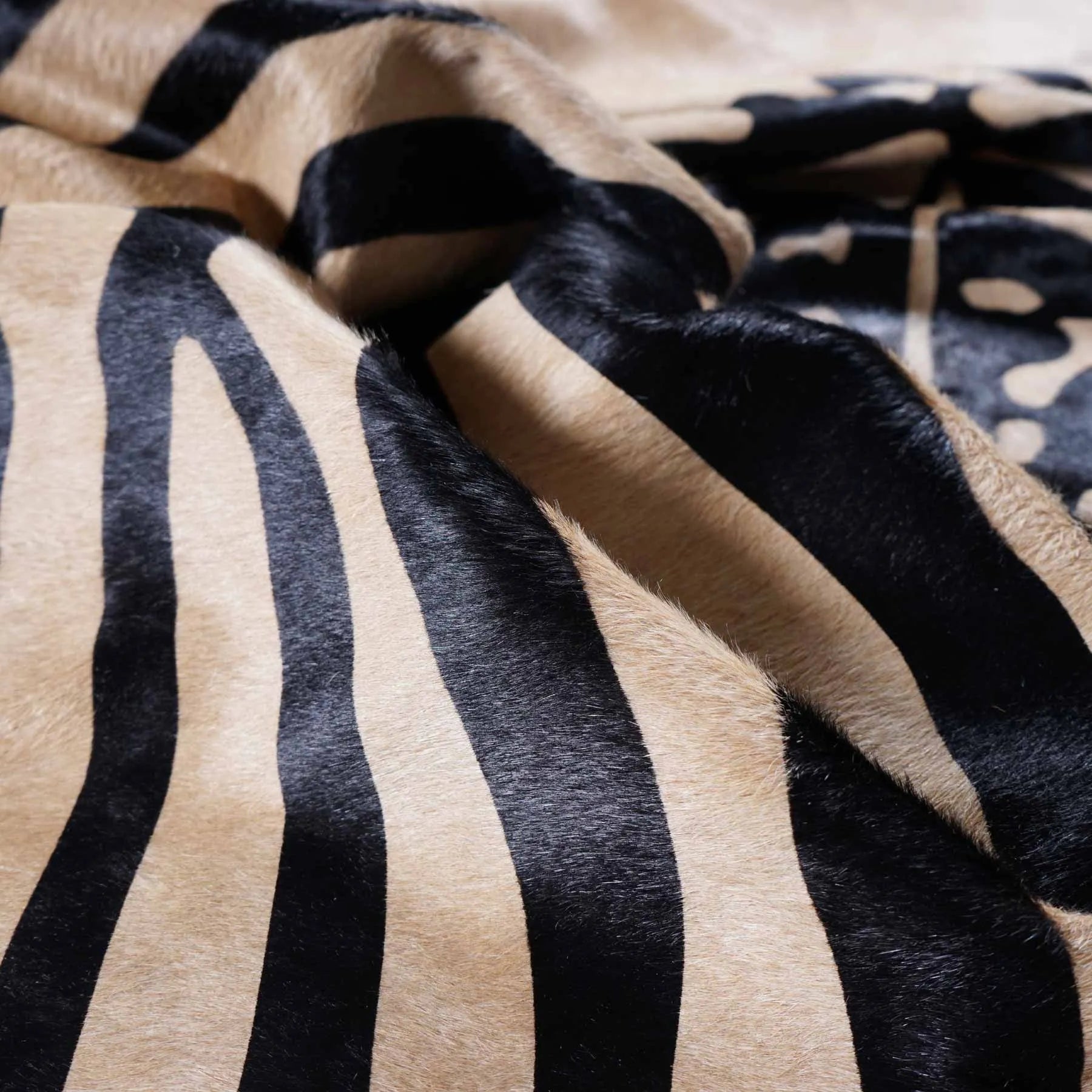 Zebra Africa Print Cowhide Rug