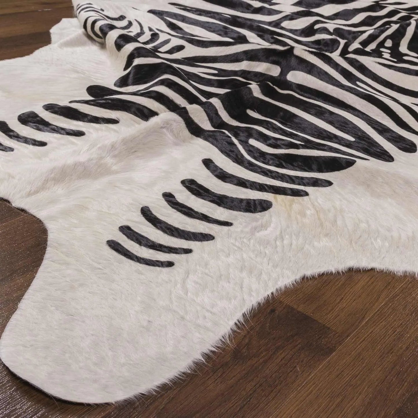 Zebra Africa Print Cowhide Rug