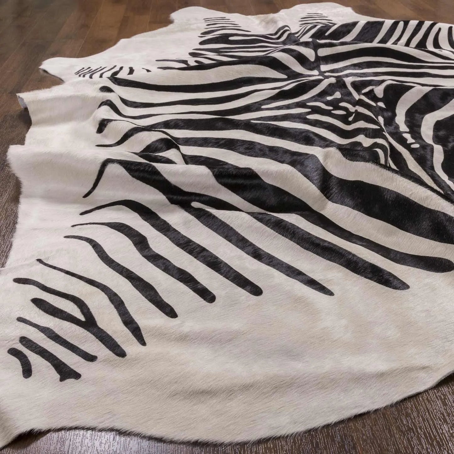 Zebra Africa Print Cowhide Rug