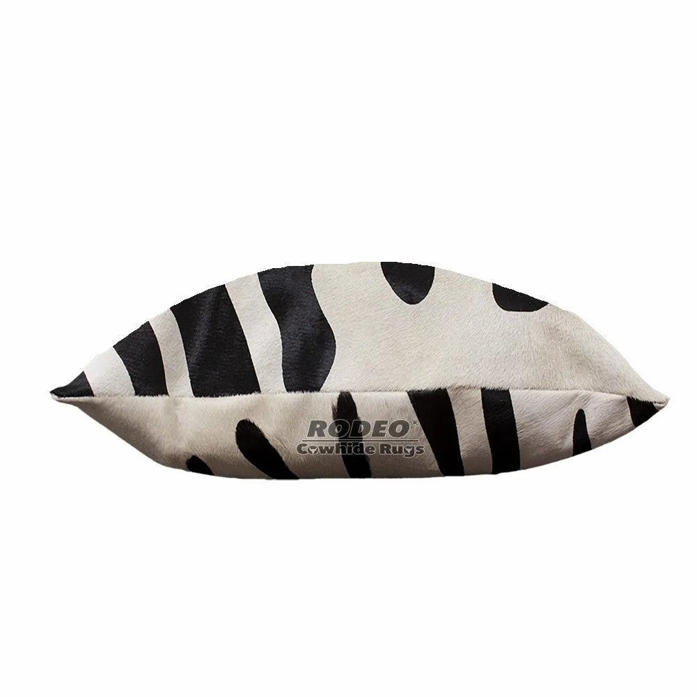 Zebra Print Cowhide Pillow Case