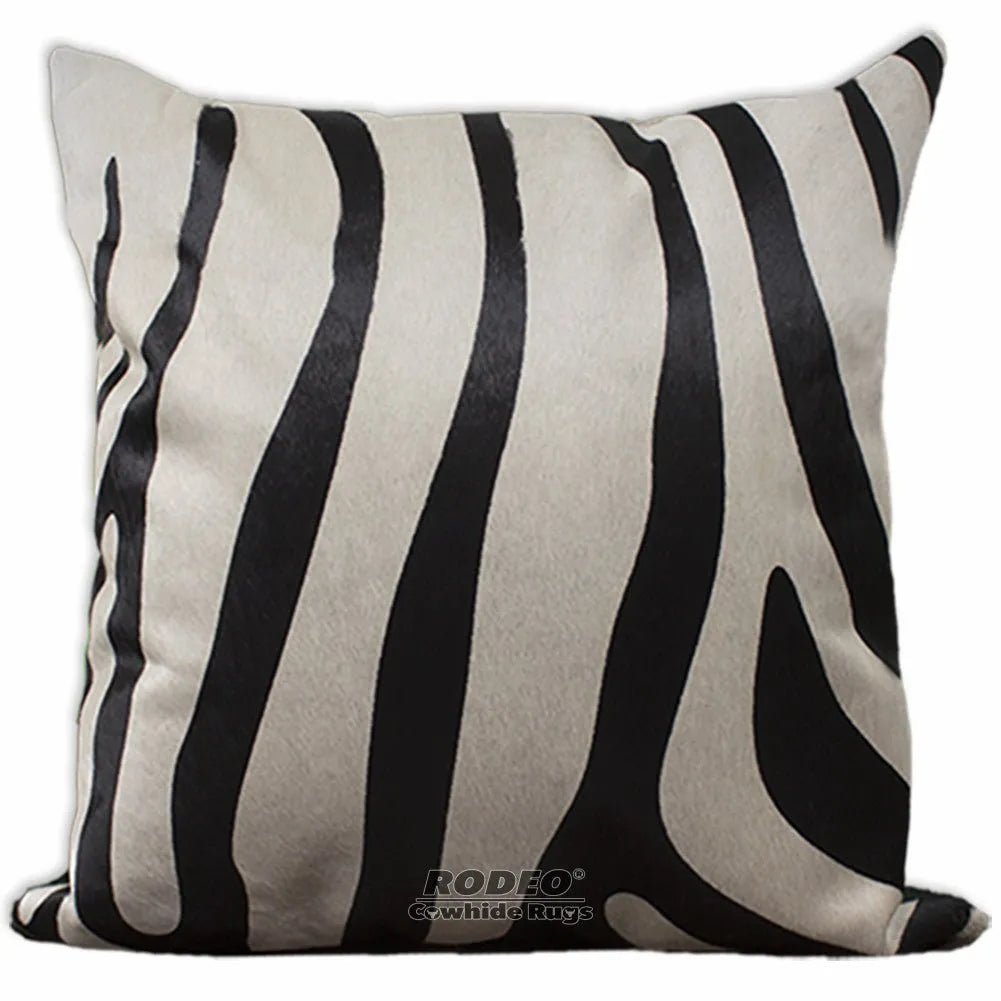 Zebra Print Cowhide Pillow Case