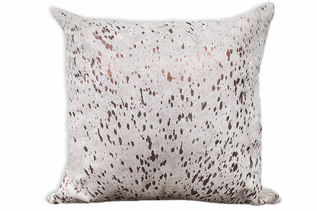 Bronze Acid Wash Cowhide Pillow Case - Rodeo Cowhide Rugs