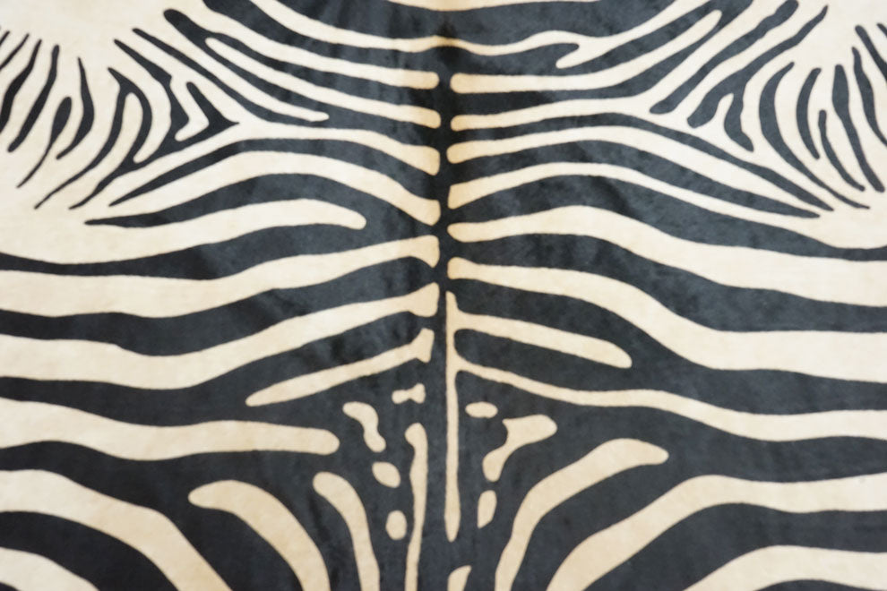 Brazilian Light Brown Based Zebra Rodeo Cowhide [Size: 7'7 x 6'9] - 2411 - Rodeo Cowhide Rugs