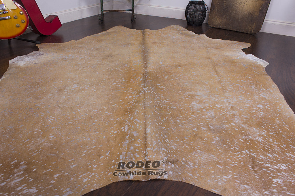 Brownie Acid Wash Rodeo Cowhide Rug 7'3" x 5'6" ft - 1612 - Rodeo Cowhide Rugs