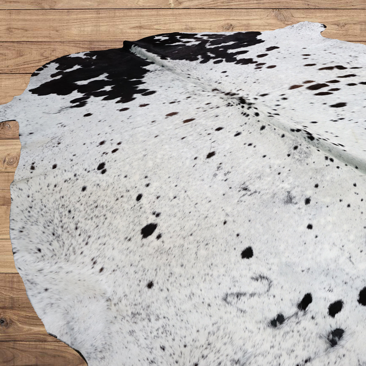 Extra Large RODEO salt and pepper cowhide rug 6.5 x 7.9 ft -4153 - Rodeo Cowhide Rugs