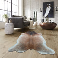 Large RODEO exotic tan cowhide rug 7.3 x 6.5 ft-- -4261 - Rodeo Cowhide Rugs