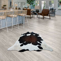Large RODEO dark brown with white belly cowhide rug 6x 7 ft-- -4343 - Rodeo Cowhide Rugs