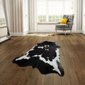 Extra Large RODEO charcoal and white  cowhide rug 6.7 x 7.4 ft-- -4385 - Rodeo Cowhide Rugs