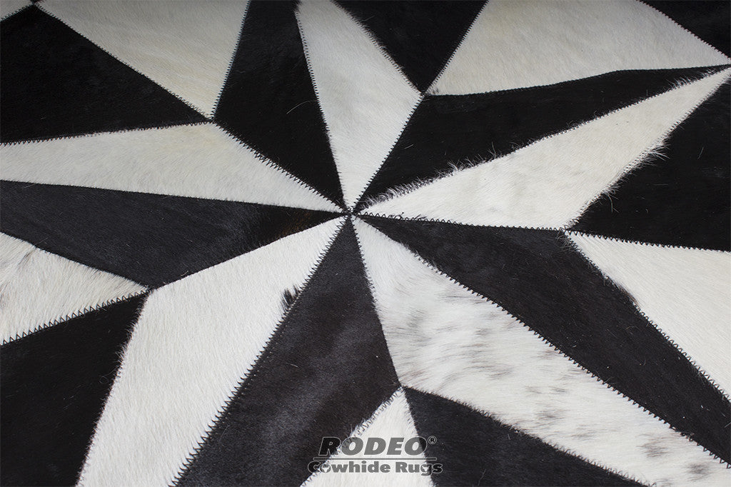 Black & White Patchwork Rug - Rodeo Cowhide Rugs