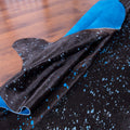 Blue Acid Washed on Black Cowhide Rug - Rodeo Cowhide Rugs