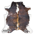 Dark Tricolor Cowhide Rug - Rodeo Cowhide Rugs