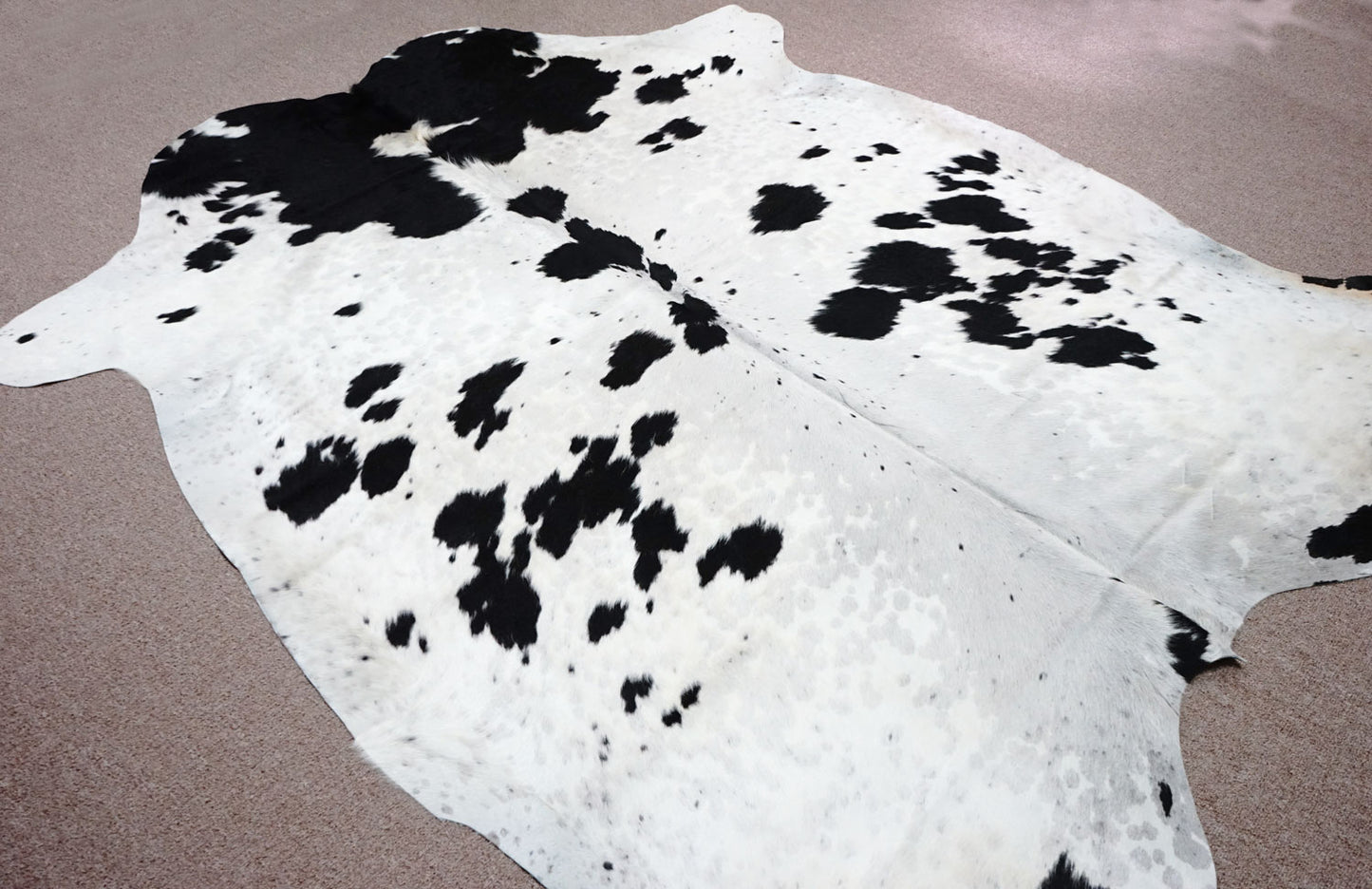 Extra Large spotted cowhide rug 6.6 x7.6 ft -4104 - Rodeo Cowhide Rugs