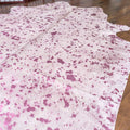 Metallic Pink Acid Wash on White Cowhide Rug - Rodeo Cowhide Rugs