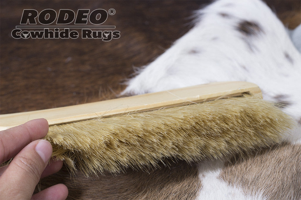 Rodeo Cowhide Soft Bristle Brush/Shampoo Rug Cleaner Combo - Rodeo Cowhide Rugs