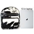Genius leather hair on cowhide laptop backpack - Rodeo Cowhide Rugs
