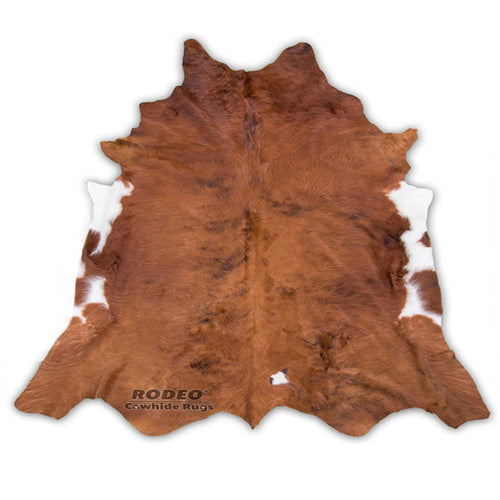 Brown with White Edges Cowhide Rug - Rodeo Cowhide Rugs