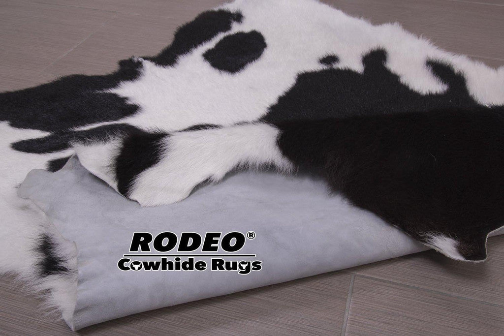 Panda Calfskin Rug - Rodeo Cowhide Rugs