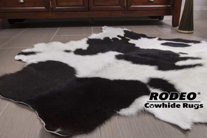Panda Calfskin Rug - Rodeo Cowhide Rugs