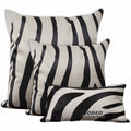 Black and White Zebra Print Cowhide Pillow Case 3 Piece Value Set - Rodeo Cowhide Rugs
