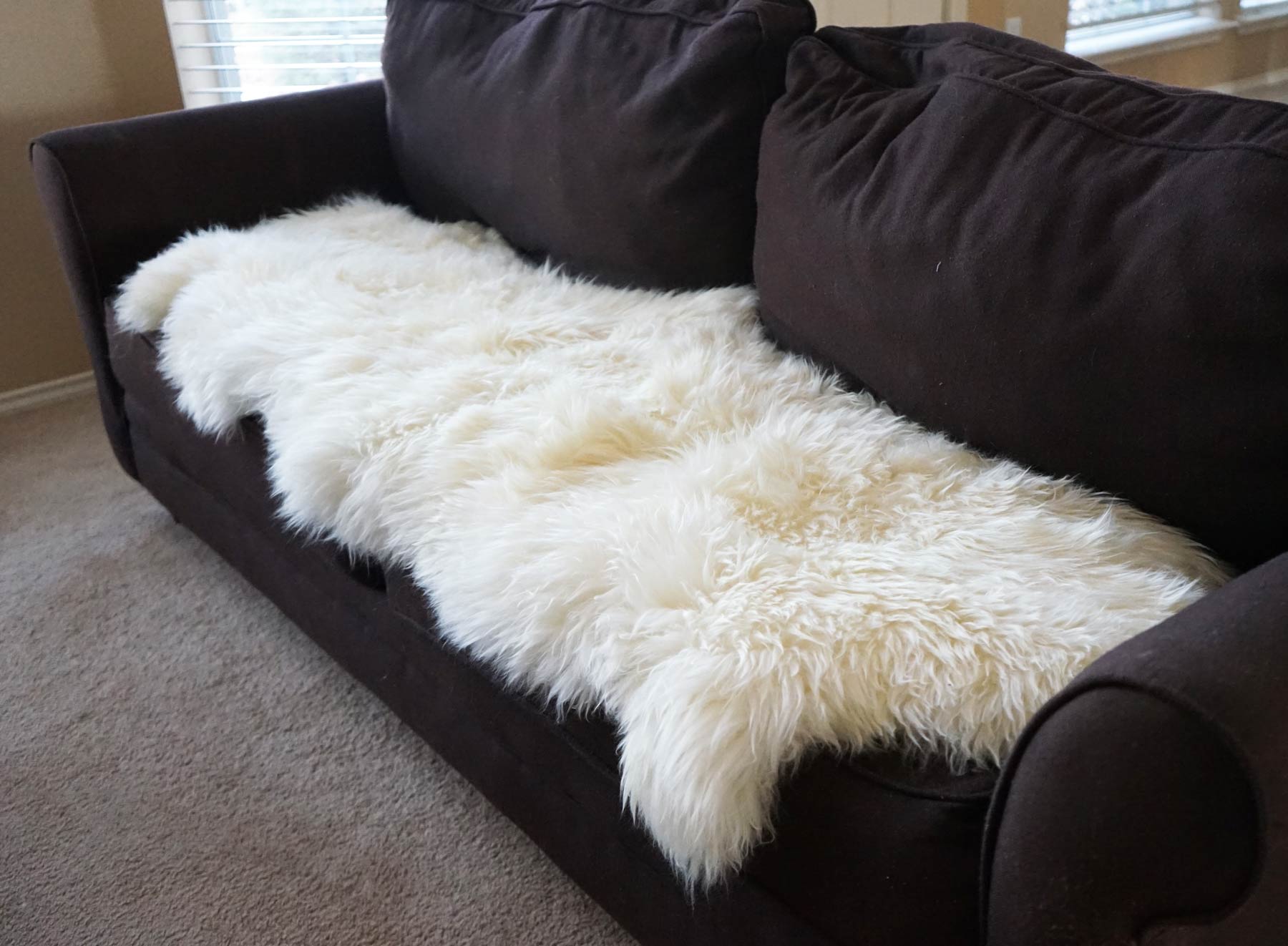 Authentic Australia Sheepskin 100% fur ivory home decoration carpet rug 2.8x6ft - Rodeo Cowhide Rugs
