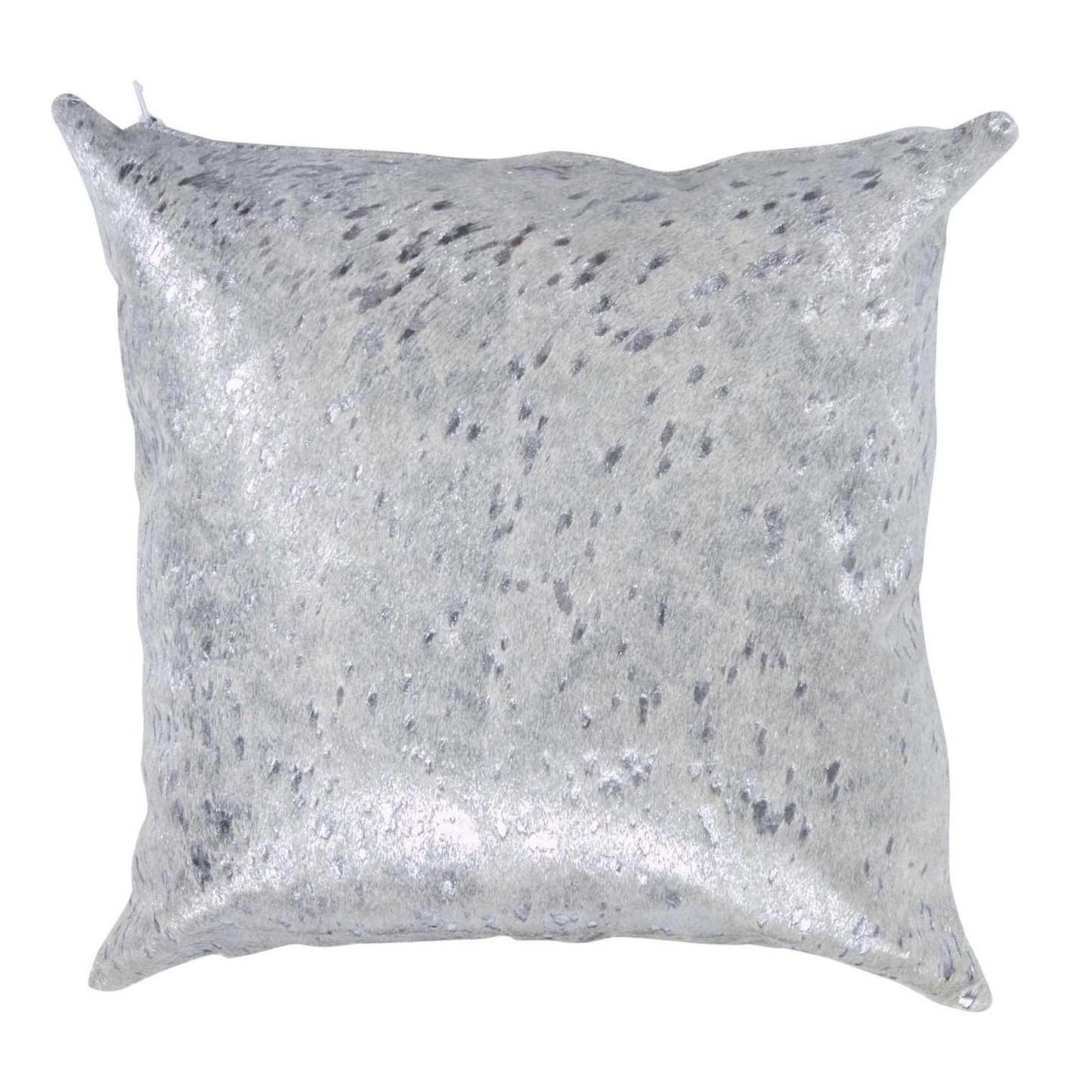 Silver on White Based Cowhide Pillow Case - Rodeo Cowhide Rugs