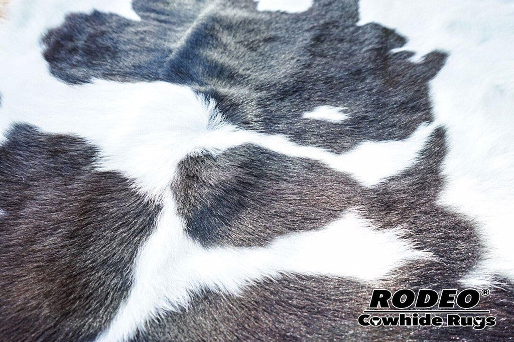 Super Soft Black and White Calfskin - Rodeo Cowhide Rugs