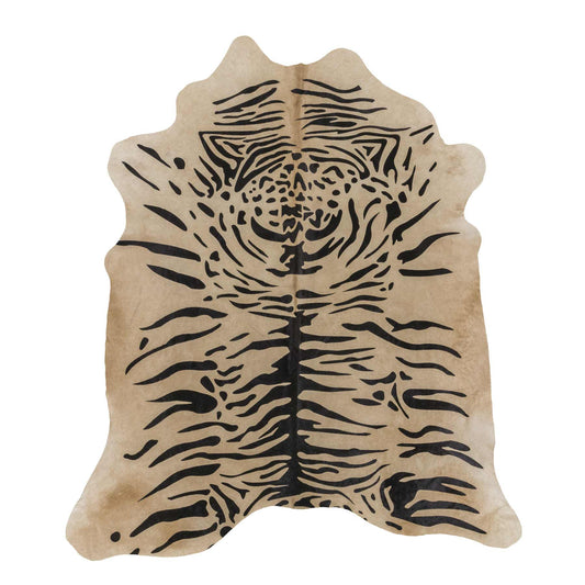 Tiger Print Cowhide Rug - Rodeo Cowhide Rugs